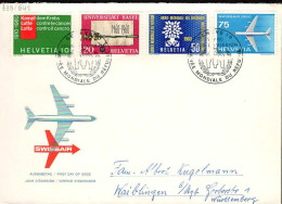 Suisse Poste Obl Yv: 639/642 Propagande Geneve Fdc - FDC