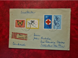 Lettre Recommande 1964 GERA POUR SELESTAT DDR DEUTSCHE REPUBLIK - Sonstige & Ohne Zuordnung