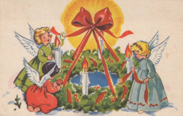 ANGEL Christmas Vintage Postcard CPA #PKE135.GB - Angels