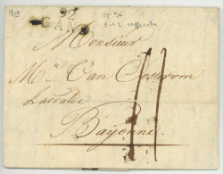 92 GAND 1809 Pour Bayonne - 1794-1814 (Période Française)