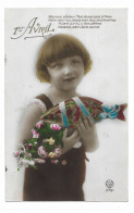 CPA 1er Avril Avec Texte - Enfant Portant Un Poisson Multicolore Avec Ruban Bleu - A. Noyer 3780 - - Erster April