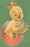 PÂQUES POULET ŒUF Vintage Carte Postale CPA #PKE445.FR - Pâques