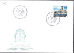 Suisse Poste Obl Yv:1708 Mi:1783 Palais Fédéral (TB Cachet à Date) Bern 12-3-2002 Fdc - Oblitérés