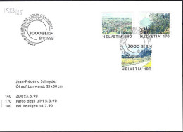 Suisse Poste Obl Yv:1583/1585 Images De Suisse Jean Frédéric Schnyder II Bern 8-9-1998 Fdc - FDC