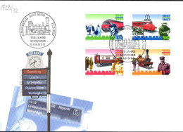 Suisse Poste Obl Yv:1529/1532 150.Anniversaires Des Chemins De Fer Suisses Bern 11-3-1997 Fdc - FDC