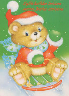 Neujahr Weihnachten TEDDYBÄR Vintage Ansichtskarte Postkarte CPSM #PAU622.DE - Neujahr