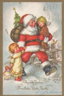 WEIHNACHTSMANN SANTA CLAUS WEIHNACHTSFERIEN Vintage Postkarte CPSMPF #PAJ412.DE - Santa Claus