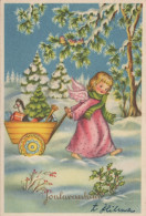 ENGEL WEIHNACHTSFERIEN Feiern & Feste Vintage Ansichtskarte Postkarte CPSM #PAH147.DE - Engelen