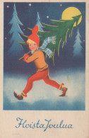 Feliz Año Navidad NIÑOS Vintage Tarjeta Postal CPSMPF #PKG494.ES - Neujahr