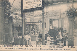 EXPOSITION DE GAND 1913    STAND DE FABRICATION DES CIGARETTES ALBA - Gent