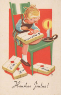 Feliz Año Navidad NIÑOS Vintage Tarjeta Postal CPSMPF #PKD432.ES - Neujahr