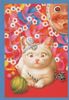 GATO GATITO Animales Vintage Tarjeta Postal CPSM #PBQ731.ES - Cats