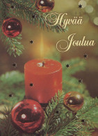 Feliz Año Navidad VELA Vintage Tarjeta Postal CPSM #PBN990.ES - Neujahr