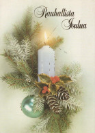 Feliz Año Navidad VELA Vintage Tarjeta Postal CPSM #PBA429.ES - Neujahr