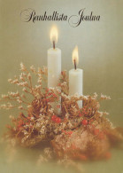 Buon Anno Natale CANDELA Vintage Cartolina CPSM #PAZ372.IT - Neujahr