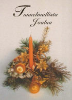 Buon Anno Natale CANDELA Vintage Cartolina CPSM #PBA312.IT - Neujahr