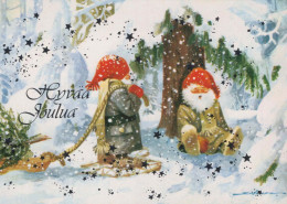 Buon Anno Natale GNOME Vintage Cartolina CPSM #PAY979.IT - Neujahr