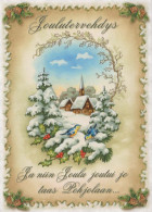 Buon Anno Natale CHIESA Vintage Cartolina CPSM #PAY392.IT - Neujahr