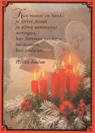 Buon Anno Natale CANDELA Vintage Cartolina CPSM #PAW077.IT - Anno Nuovo