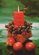 Buon Anno Natale CANDELA Vintage Cartolina CPSM #PAV410.IT - Anno Nuovo