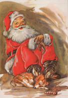 BABBO NATALE Natale Vintage Cartolina CPSM #PAK663.IT - Santa Claus