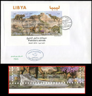 LIBYA 2013 *EXCLUSIVE* Dinosaurs Fossils Archaeology Architecture Monuments Heritage Nalut (m/s FDC) - Prehistorics