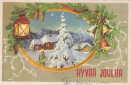 Neujahr Weihnachten BELL Vintage Ansichtskarte Postkarte CPSMPF #PKD497.DE - Nouvel An