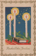 Buon Anno Natale CANDELA Vintage Cartolina CPSMPF #PKG180.IT - Neujahr