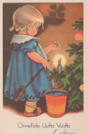 Buon Anno Natale BAMBINO Vintage Cartolina CPSMPF #PKD805.IT - New Year