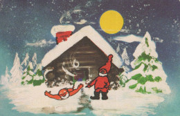 Buon Anno Natale GNOME Vintage Cartolina CPSMPF #PKD996.IT - New Year