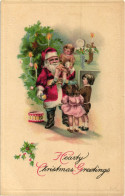 CPA - Babbo Natale, Père Noël, Santa Claus - Rilievo, Relief, Embossed, Gaufré - NV - B118 - Santa Claus