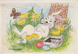 PASQUA CONIGLIO Vintage Cartolina CPSM #PBO562.IT - Ostern