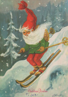 BABBO NATALE Buon Anno Natale Vintage Cartolina CPSM #PBL451.IT - Santa Claus