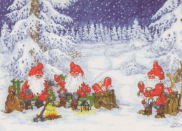 Buon Anno Natale GNOME Vintage Cartolina CPSM #PBL785.IT - Anno Nuovo