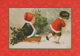 Buon Anno Natale BAMBINO Vintage Cartolina CPSM #PBM217.IT - Anno Nuovo