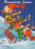 Buon Anno Natale GNOME Vintage Cartolina CPSM #PBM003.IT - Anno Nuovo