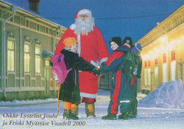 BABBO NATALE Buon Anno Natale Vintage Cartolina CPSM #PBL132.IT - Santa Claus