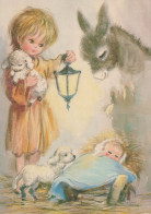 BAMBINO Scena Paesaggio Gesù Bambino Vintage Cartolina CPSM #PBB595.IT - Scènes & Paysages