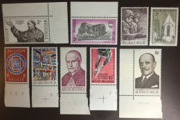 Belgium 1969 8 Commemorative Sets MNH - Ungebraucht