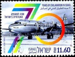 Israel Poste Obl Yv:2524 Mi:2634 70 Years Of Civil Aviation In Israel (Beau Cachet Rond) - Usados (sin Tab)