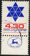 Israel Poste Obl Yv: 755 Mi:821 Etoile De David (cachet Rond) - Gebruikt (met Tabs)