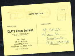 RAD-L25 - FRANCE EMA Illustrée Sur Carte DARTY Alsace-Lorraine 1998 - Freistempel