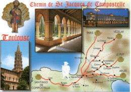 Chemin De Saint Jacques De Compostelle, Coquille - TOULOUSE. Basilique. Cloitre Des Jacobins. Le Capitole - Heilige Stätte