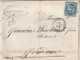 Lettre De Verdun Sur Meuse à Gérardmer LAC - 1849-1876: Klassieke Periode