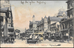 South Africa Cape Town Adderley Street Scene Old PPC 1910 Mailed. Cape Of Good Hope - Südafrika