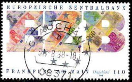 RFA Poste Obl Yv:1832 Mi:2000 Europäische Zentralbank Frankfurt Am Main (TB Cachet à Date) Gauchau 31-8 - Used Stamps