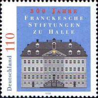 RFA Poste N** Yv:1843 Mi:2011 300.Jahre Franckesche Stiftungen Zu Halle - Ungebraucht