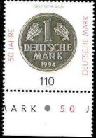 RFA Poste N** Yv:1828 Mi:1996 50.Jahre Deutsche Mark Bord De Feuille - Unused Stamps