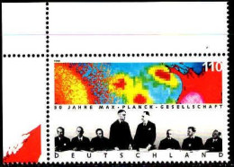 RFA Poste N** Yv:1805 Mi:1973 50.Jahre Max-Plank-Gesellschaft Coin D.feuille - Unused Stamps