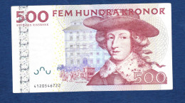 BANKNOTES-SWEDEN-500-CIRCULATED SEE-SCAN - Suède